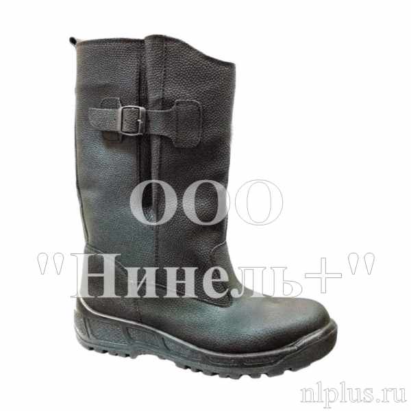 Сапоги кожаные утепленные,высокие