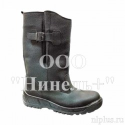 Сапоги кожаные утепленные,высокие